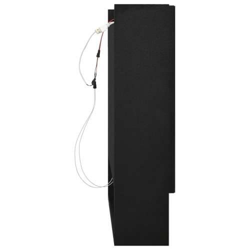 LED kupaonski ormarić s ogledalom crni 80 x 15 x 60 cm MDF - Crna 1 Cijena