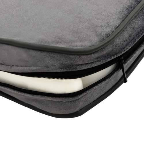 Sofa za pse siva 60 x 43 x 30 cm od pliša i umjetne kože - Siva Cijena