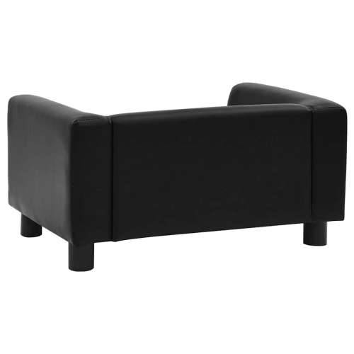 Sofa za pse crna 60 x 43 x 30 cm od pliša i umjetne kože - Crna Cijena