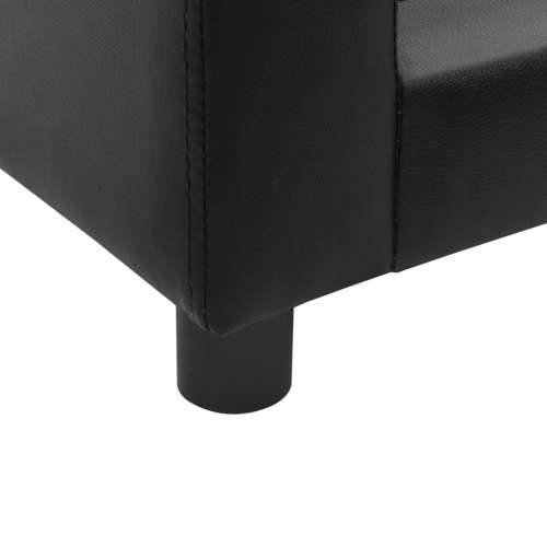Sofa za pse crna 60 x 43 x 30 cm od pliša i umjetne kože - Crna Cijena
