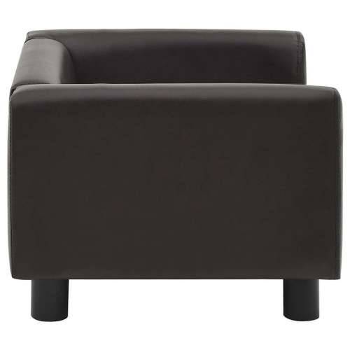 Sofa za pse smeđa 60 x 43 x 30 cm od pliša i umjetne kože - Smeđa Cijena