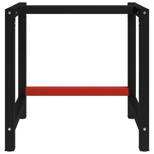 Okvir za radni stol metalni 80 x 57 x 79 cm crno-crveni Cijena