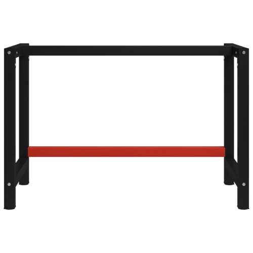 Okvir za radni stol metalni 120 x 57 x 79 cm crno-crveni Cijena