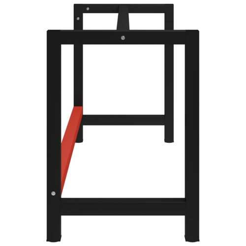 Okvir za radni stol metalni 150 x 57 x 79 cm crno-crveni Cijena