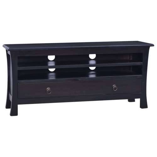 TV ormarić boja crne kave 100x30x45 cm masivno drvo mahagonija - Crna 1 Cijena