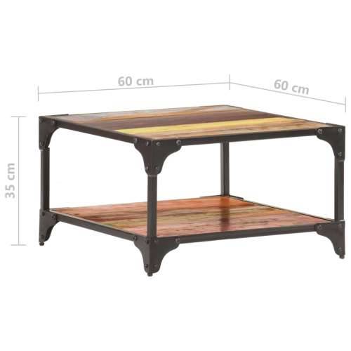 Stolić za kavu 60 x 60 x 35 cm od masivnog obnovljenog drva - 60 x 60 x 35 cm 1 masivno obnovljeno drvo Cijena