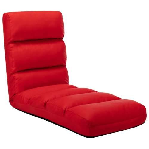 Sklopiva podna stolica od  umjetne kože crvena