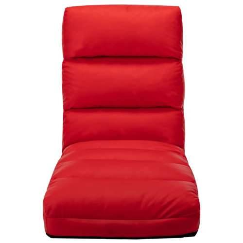Sklopiva podna stolica od  umjetne kože crvena Cijena