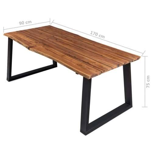 Blagovaonski stol 170 x 90 x 75 cm od masivnog bagremovog drva - 1 Cijena