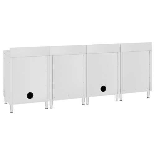 Komercijalni kuhinjski ormarić za sudoper 240x60x96 cm čelični - 240 x 60 x 96 cm (dvostruki sudoper + dvostruko cjedilo) 1 Cijena