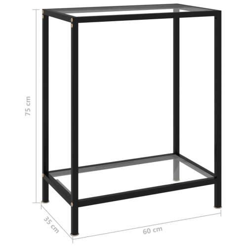 Konzolni stol prozirni 60 x 35 x 75 cm od kaljenog stakla Cijena