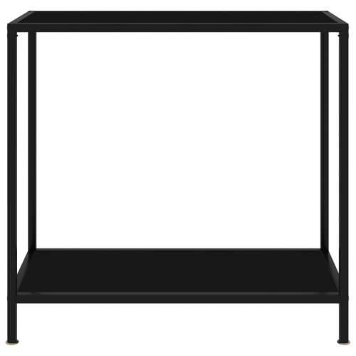 Konzolni stol crni 80 x 35 x 75 cm od kaljenog stakla Cijena