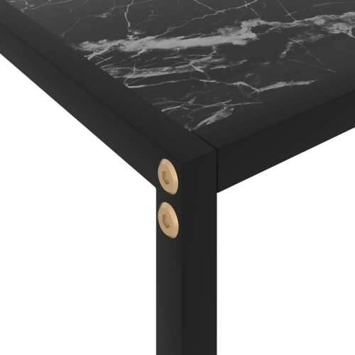 Konzolni stol crni 80 x 35 x 75 cm od kaljenog stakla Cijena