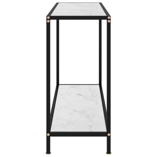 Konzolni stol bijeli 100 x 35 x 75 cm od kaljenog stakla Cijena