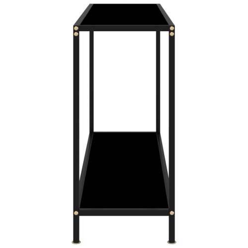 Konzolni stol crni 120 x 35 x 75 cm od kaljenog stakla Cijena