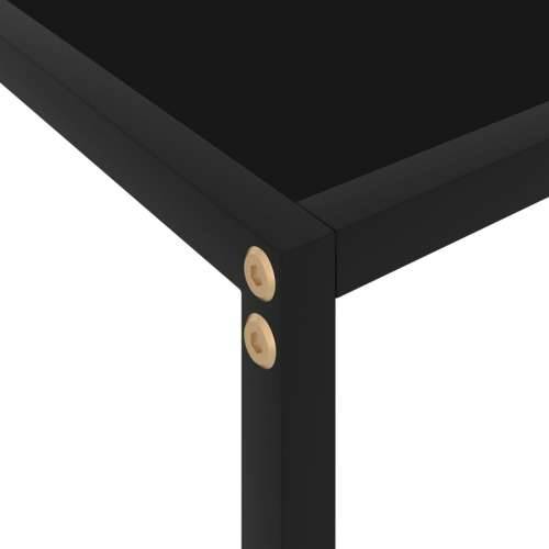 Konzolni stol crni 120 x 35 x 75 cm od kaljenog stakla Cijena
