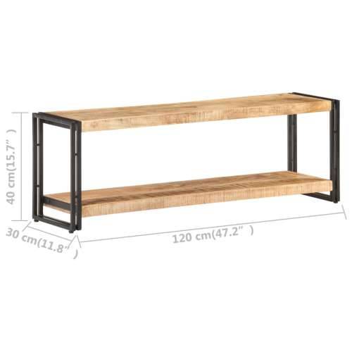 TV ormarić 120 x 30 x 40 cm od grubog drva manga - Crna 1 120 cm grubo drvo manga Cijena