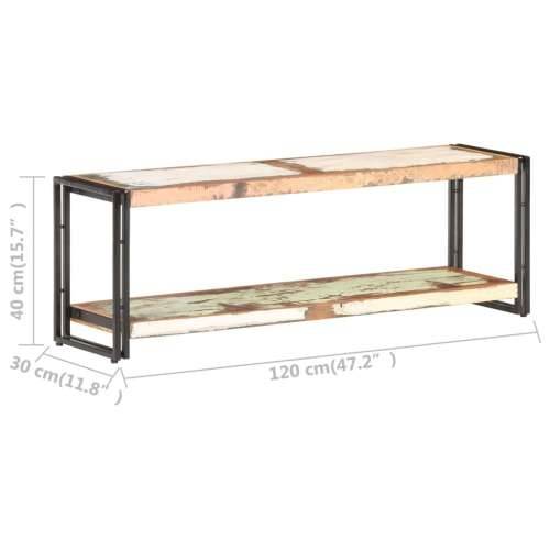 TV ormarić 120 x 30 x 40 cm od masivnog obnovljenog drva - Crna 1 120 cm masivno obnovljeno drvo Cijena