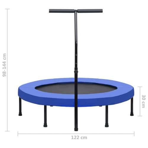 Trampolin za vježbanje s ručkom i sigurnosnim jastučićem 122 cm - 122 cm 1 Sa sigurnosnim jastučićima Okruglo Cijena