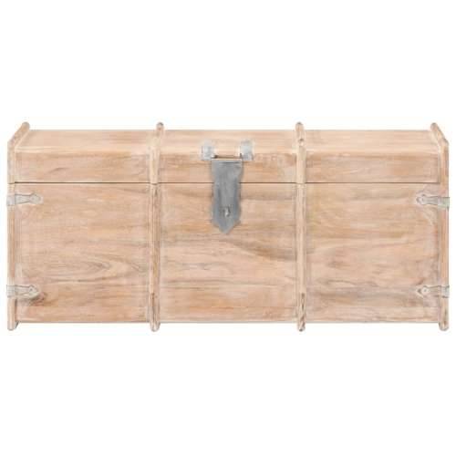 Škrinja za pohranu 90 x 40 x 40 cm od masivnog bagremovog drva - Svjetlosmeđa 1 90 cm Cijena