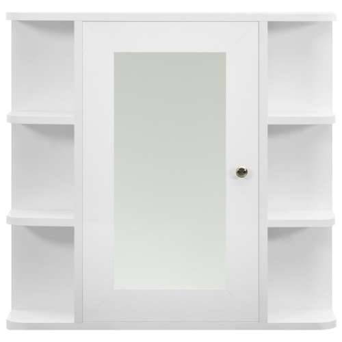 Kupaonski ormarić s ogledalom bijeli 66 x 17 x 63 cm MDF - Bijela 1 Cijena