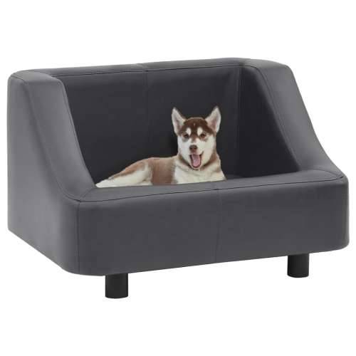 Sofa za pse siva 67 x 52 x 40 cm od umjetne kože Cijena