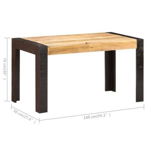Blagovaonski stol 140x70x76 cm od masivnog grubog drva manga - Svjetlosmeđa 140 x 70 x 76 cm 1 Cijena