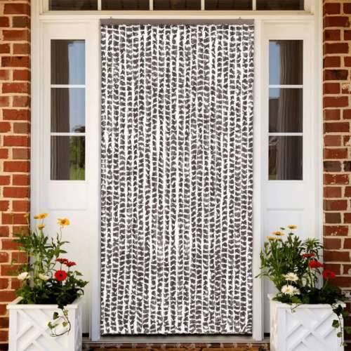 Zastor protiv insekata smeđe-sivi i bijeli 100 x 220 cm šenil - Smeđesiva i bijela 100 x 220 cm Cijena
