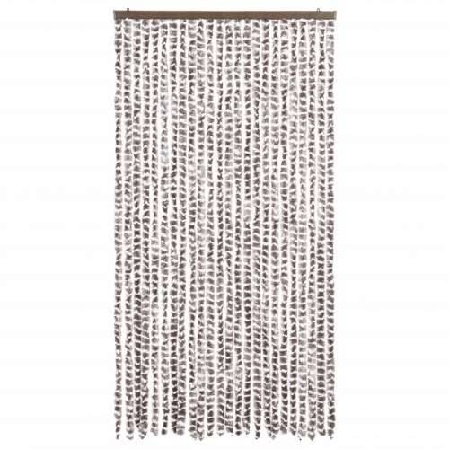 Zastor protiv insekata smeđe-sivi i bijeli 100 x 220 cm šenil - Smeđesiva i bijela 100 x 220 cm Cijena