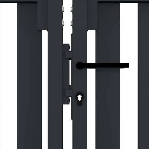 Dvostruka vrata za ogradu od čelika 306 x 125 cm antracit Cijena