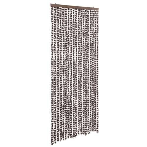 Zastor protiv insekata smeđe-bijeli 56 x 185 cm šenil - Smeđa i bijela 56 x 185 cm Cijena