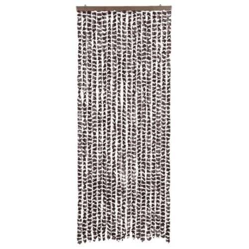 Zastor protiv insekata smeđe-bijeli 56 x 185 cm šenil - Smeđa i bijela 56 x 185 cm Cijena