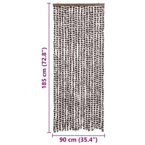 Zastor protiv insekata smeđe-bijeli 56 x 185 cm šenil - Smeđa i bijela 56 x 185 cm Cijena