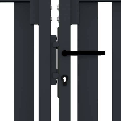 Dvostruka vrata za ogradu od čelika 306 x 250 cm antracit - 306 x 250 cm Cijena