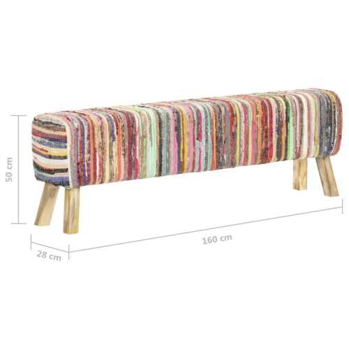 Klupa od tkanine chindi 160 cm raznobojna Cijena