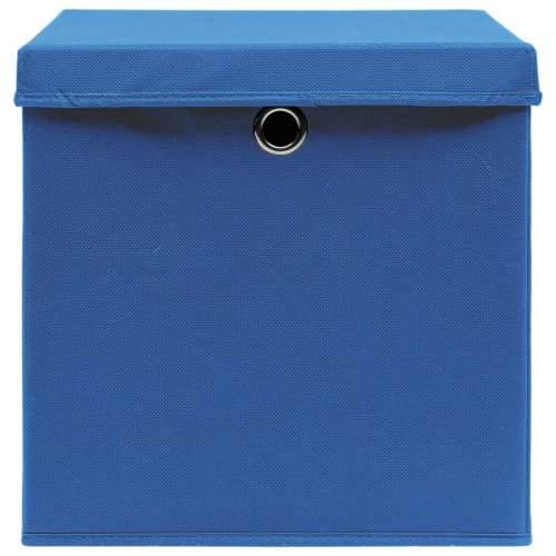 Kutije za pohranu s poklopcima 4 kom 28 x 28 x 28 cm plave Plava s poklopcima 4 1 Cijena