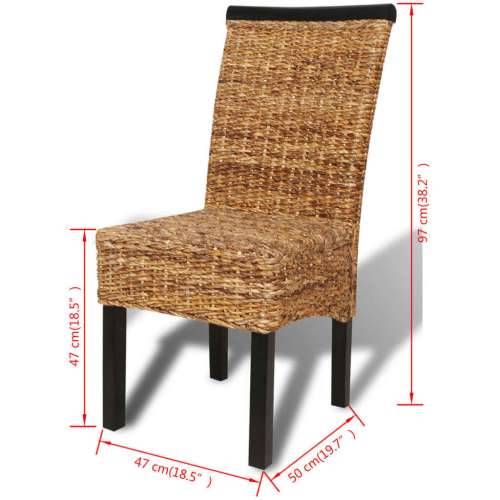 Blagovaonske stolice od abake i masivnog drva manga 6 kom Cijena