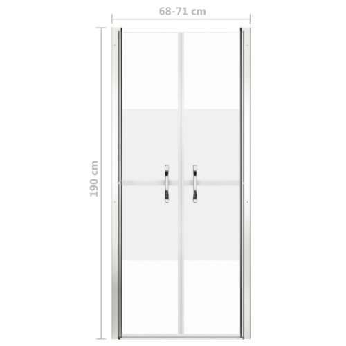 Vrata za tuš-kabinu napola matirana ESG 71 x 190 cm - Srebrno 71 x 190 cm napola matirano Cijena
