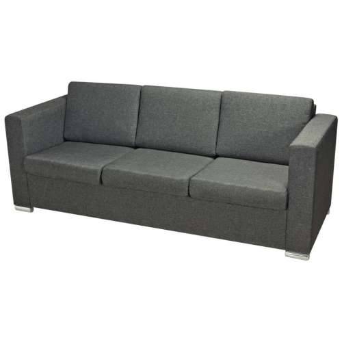 Dvodijelni set sofa od tkanina tamnosivi  - Tamno siva dvosjed + trosjed Cijena