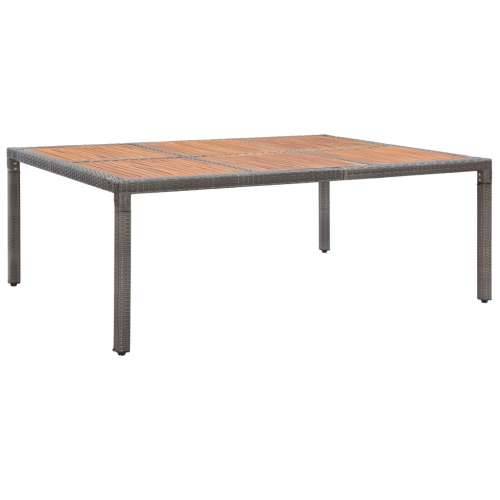 Vrtni stol sivi 200x150x74 cm od poliratana i bagremovog drva Cijena
