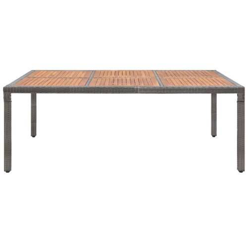 Vrtni stol sivi 200x150x74 cm od poliratana i bagremovog drva Cijena