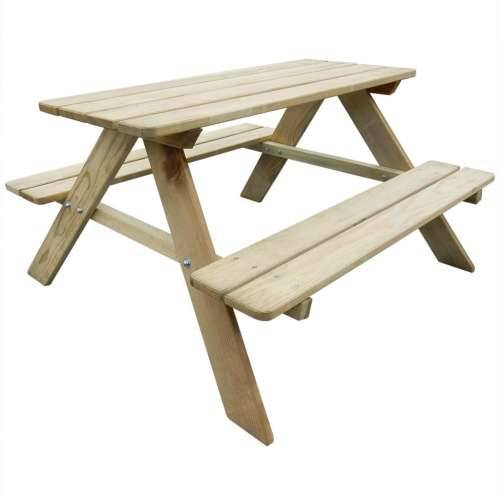 Dječji stol za piknik 89 x 89,6 x 50,8 cm od borovine Cijena
