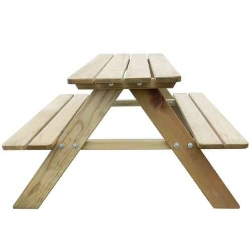 Dječji stol za piknik 89 x 89,6 x 50,8 cm od borovine Cijena