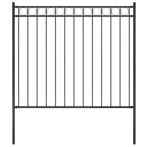 Vrtna ograda čelična 1,7 x 1,5 m crna Cijena