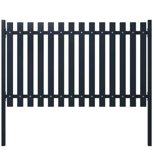 Panel za ogradu antracit 174,5 x 75 cm čelik obložen prahom Cijena