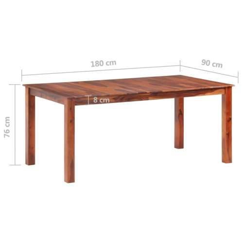 Blagovaonski stol 180 x 90 x 76 cm od masivnog drva - Tamno smeđa 180 x 90 x 76 cm 1 Cijena