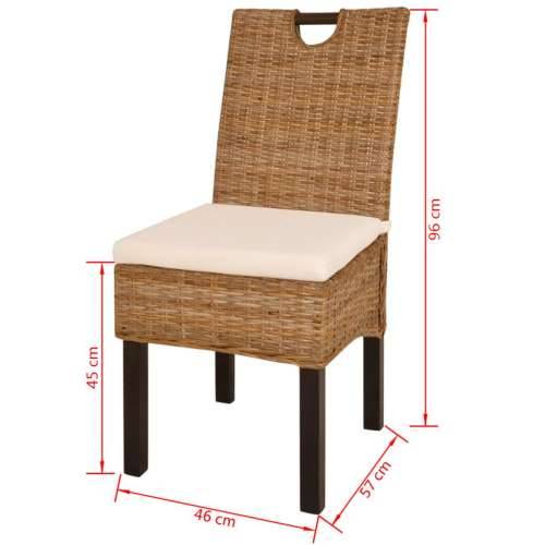 Blagovaonske stolice 4 kom od ratana kubu i drva manga Cijena