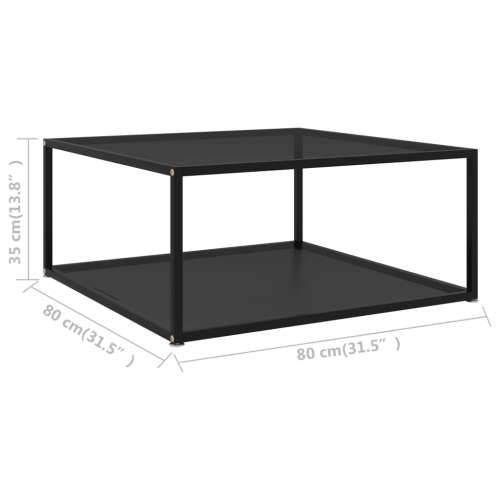 322893 Coffee Table Black 80x80x35 cm Tempered Glass - Crna 80 x 80 x 35 cm 1 Cijena
