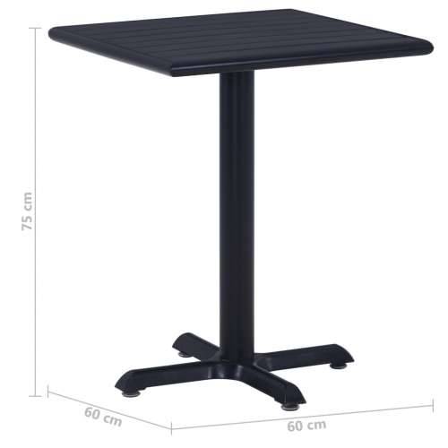 Vrtni stol crni 60 x 60 x 75 cm - 60 x 60 x 75 cm 1 Cijena