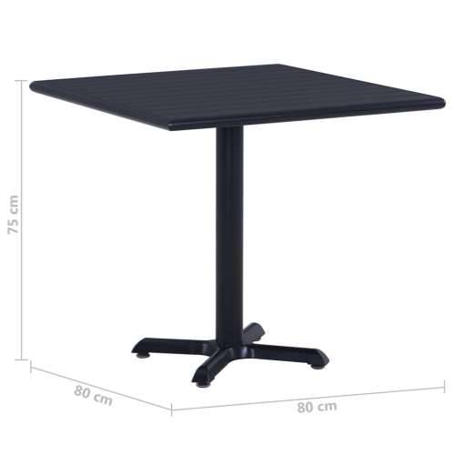 Vrtni stol crni 80 x 80 x 75 cm - 80 x 80 x 75 cm 1 Cijena